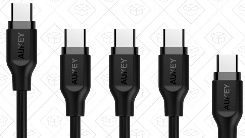 Aukey USB-C to USB-A Cables 5-Pack, $16 with code 5CABLE02